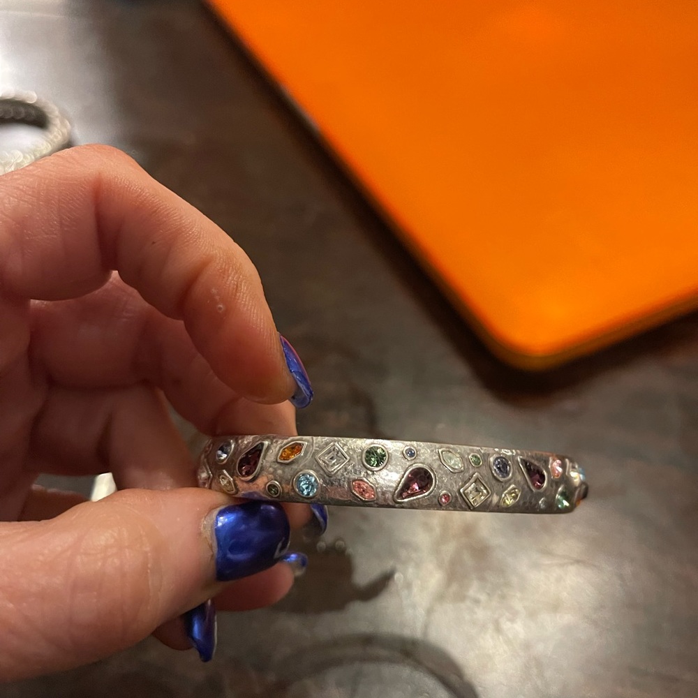 Brighton hinged bangle . With colorful stones